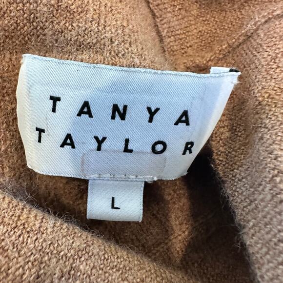 Tanya Taylor Camel Turtleneck Sweater LARGE Bodycon Merino Wool Designer $400 - Picture 10 of 10